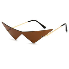 Load image into Gallery viewer, Oversized Cat eye Rimless Sunglasses Women Fashion One Piece Lens Sun Glasses Female Trend Triangle Eyewear Men UV400