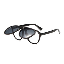 Carica l&#39;immagine nel visualizzatore di Gallery, OEC CPO Oversized Square Sunglasses Women Personality Flip Up Grey Sunglasses Men Double Unisex Goggles Eyeglasses UV400 O215