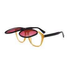 Carica l&#39;immagine nel visualizzatore di Gallery, OEC CPO Oversized Square Sunglasses Women Personality Flip Up Grey Sunglasses Men Double Unisex Goggles Eyeglasses UV400 O215