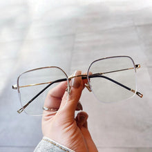 Carica l&#39;immagine nel visualizzatore di Gallery, OEC CPO Semi-Rimless Clear Lens Glasses Women Retro Optical Eyeglass Frame Female Metal Half frame Spectacle Eyewear Frames