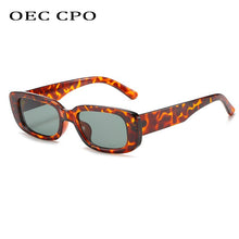Carica l&#39;immagine nel visualizzatore di Gallery, OEC CPO Small Square Sunglasses Women Plastic Frame Orange Gradient Sunglasses Female Trendy Brand Designer Eyeglasses UV400