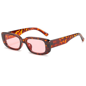 OEC CPO Small Square Sunglasses Women Plastic Frame Orange Gradient Sunglasses Female Trendy Brand Designer Eyeglasses UV400