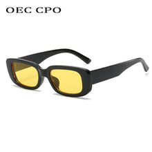 Carica l&#39;immagine nel visualizzatore di Gallery, OEC CPO Small Square Sunglasses Women Plastic Frame Orange Gradient Sunglasses Female Trendy Brand Designer Eyeglasses UV400
