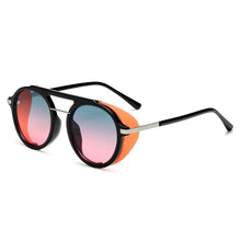 Load image into Gallery viewer, OEC CPO Steampunk Sunglasses Men Women 2023 Round Sunglasses Women Shield Vintage Punk Eyewear UV400 O80