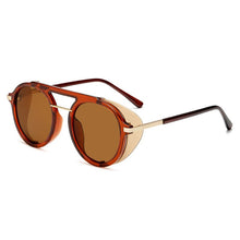 Load image into Gallery viewer, OEC CPO Steampunk Sunglasses Men Women 2023 Round Sunglasses Women Shield Vintage Punk Eyewear UV400 O80