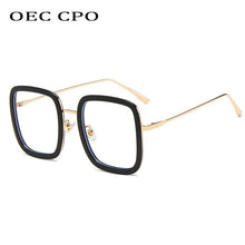 Load image into Gallery viewer, OEC CPO Transparent Square Glasses Women Brand Design Optical Glasses Frames Ladies Men Computer Goggles sunglass
