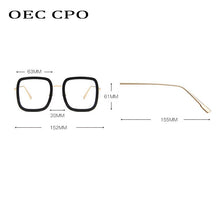 Load image into Gallery viewer, OEC CPO Transparent Square Glasses Women Brand Design Optical Glasses Frames Ladies Men Computer Goggles sunglass