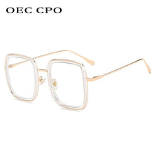 Load image into Gallery viewer, OEC CPO Transparent Square Glasses Women Brand Design Optical Glasses Frames Ladies Men Computer Goggles sunglass