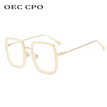 Load image into Gallery viewer, OEC CPO Transparent Square Glasses Women Brand Design Optical Glasses Frames Ladies Men Computer Goggles sunglass