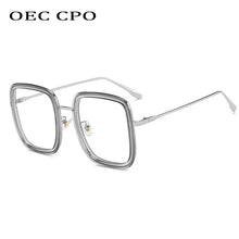 Load image into Gallery viewer, OEC CPO Transparent Square Glasses Women Brand Design Optical Glasses Frames Ladies Men Computer Goggles sunglass