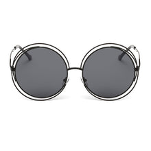 Load image into Gallery viewer, OEC CPO Vintage Ladies Round Sunglasses Women Metal Big Frame Sun Glasses Female Goggles Oculos De Sol O12