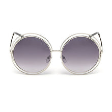 Load image into Gallery viewer, OEC CPO Vintage Ladies Round Sunglasses Women Metal Big Frame Sun Glasses Female Goggles Oculos De Sol O12
