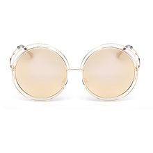 Load image into Gallery viewer, OEC CPO Vintage Ladies Round Sunglasses Women Metal Big Frame Sun Glasses Female Goggles Oculos De Sol O12