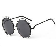 Load image into Gallery viewer, OEC CPO Vintage Ladies Round Sunglasses Women Metal Big Frame Sun Glasses Female Goggles Oculos De Sol O12