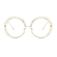 Load image into Gallery viewer, OEC CPO Vintage Ladies Round Sunglasses Women Metal Big Frame Sun Glasses Female Goggles Oculos De Sol O12