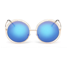 Load image into Gallery viewer, OEC CPO Vintage Ladies Round Sunglasses Women Metal Big Frame Sun Glasses Female Goggles Oculos De Sol O12