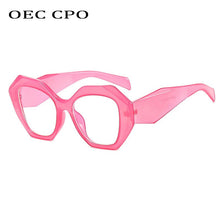 Load image into Gallery viewer, OEC CPO Vintage Square Optical Glasses Women Transparent Lens Glasses Eyeglasses Frame Ladies Clear Spectacle Frame Unisex O1150
