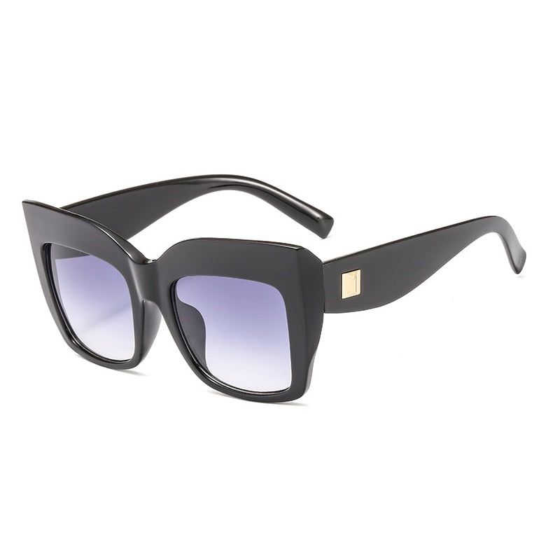 OEC CPO Vintage Square Sunglasses Women Men Big Frame Gradient Shades Sun Glasses Female  Oculos UV400 O34