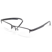 Carica l&#39;immagine nel visualizzatore di Gallery, OEYEYEO Titanium Alloy Optical Glasses Frame Men Ultralight Square Myopia Prescription Eyeglasses Male Metal Half Rim Eyewear