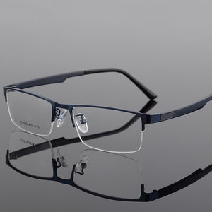 OEYEYEO Titanium Alloy Optical Glasses Frame Men Ultralight Square Myopia Prescription Eyeglasses Male Metal Half Rim Eyewear
