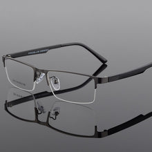 Carica l&#39;immagine nel visualizzatore di Gallery, OEYEYEO Titanium Alloy Optical Glasses Frame Men Ultralight Square Myopia Prescription Eyeglasses Male Metal Half Rim Eyewear