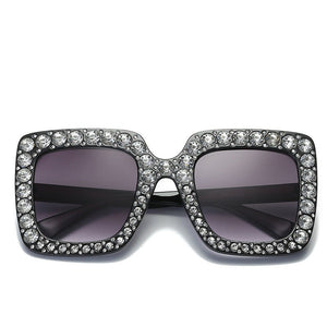 OFIR  Diamond Square Sunglasses  Women Brand Size Crystal Sun Glasses Ladies 2023 Gradient Oculos Mirror Shades NE53