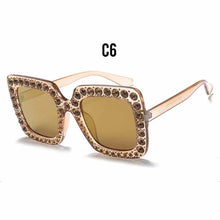 Carica l&#39;immagine nel visualizzatore di Gallery, OFIR  Diamond Square Sunglasses  Women Brand Size Crystal Sun Glasses Ladies 2023 Gradient Oculos Mirror Shades NE53