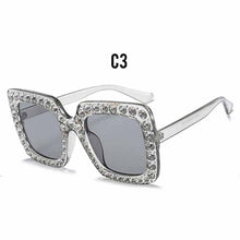 Carica l&#39;immagine nel visualizzatore di Gallery, OFIR  Diamond Square Sunglasses  Women Brand Size Crystal Sun Glasses Ladies 2023 Gradient Oculos Mirror Shades NE53