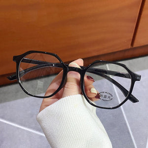 1PC Blue Light Blocking Frame Glasses Computer Mobile Phone Goggles Retro Polygon Ultralight Student Flat Glasses Wholesale
