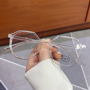 1PC Blue Light Blocking Frame Glasses Computer Mobile Phone Goggles Retro Polygon Ultralight Student Flat Glasses Wholesale
