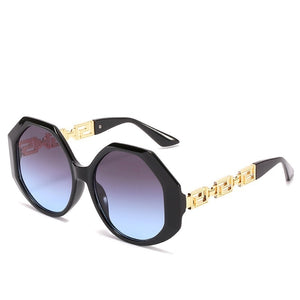OIMG Big Frame Polygonal Ladies Sunglasses Retro Street Shooting Sunglasses Trend Men and Women 2023 Sunglasses