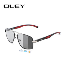 Load image into Gallery viewer, OLEY Brand Design Classic Pilot Polarized Sunglasses Men's Aluminum Color-Change Lens Goggles Oculos de sol Accept custom logo