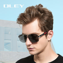 Load image into Gallery viewer, OLEY Brand Design Classic Pilot Polarized Sunglasses Men's Aluminum Color-Change Lens Goggles Oculos de sol Accept custom logo