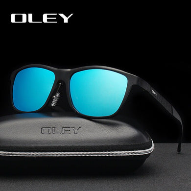 OLEY Brand Men's Polarized Sunglasses Business Classic  Full Frame Aluminum Magnesium Glasses Women UV400 goggles