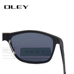 OLEY Brand Men's Polarized Sunglasses Business Classic  Full Frame Aluminum Magnesium Glasses Women UV400 goggles