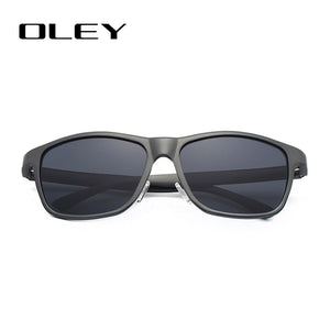 OLEY Brand Men's Polarized Sunglasses Business Classic  Full Frame Aluminum Magnesium Glasses Women UV400 goggles