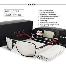 Carica l'immagine nel visualizzatore di Gallery, OLEY Brand Men's Polarized Sunglasses women Sun Glasses Driving Goggles Oculos Support logo customization Y8724