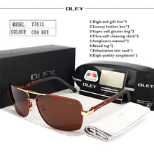 Carica l'immagine nel visualizzatore di Gallery, OLEY Brand Men's Polarized Sunglasses women Sun Glasses Driving Goggles Oculos Support logo customization Y8724