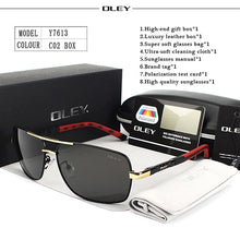 Carica l'immagine nel visualizzatore di Gallery, OLEY Brand Men's Polarized Sunglasses women Sun Glasses Driving Goggles Oculos Support logo customization Y8724