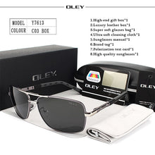 Carica l'immagine nel visualizzatore di Gallery, OLEY Brand Men's Polarized Sunglasses women Sun Glasses Driving Goggles Oculos Support logo customization Y8724