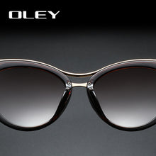 Load image into Gallery viewer, OLEY High Quality Cat Eye Sunglasses Women brand designer Polarized Sun Glasses for woman Driving goggles gafas zonnebril dames