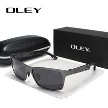 Load image into Gallery viewer, OLEY Men Polarized Sunglasses Aluminum Magnesium Sun Glasses Driving Glasses Rectangle For Men/Wome Oculos masculino Male