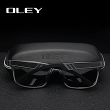 Load image into Gallery viewer, OLEY Men Polarized Sunglasses Aluminum Magnesium Sun Glasses Driving Glasses Rectangle For Men/Wome Oculos masculino Male