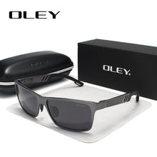 Load image into Gallery viewer, OLEY Men Polarized Sunglasses Aluminum Magnesium Sun Glasses Driving Glasses Rectangle For Men/Wome Oculos masculino Male