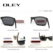 Carica l'immagine nel visualizzatore di Gallery, OLEY Polarized Men Sunglasses brand designer Retro Square Sun Glasses Accessories Unisex driving goggles oculos de sol Y6625
