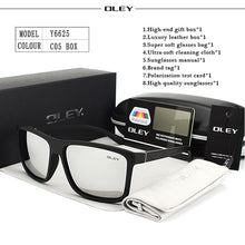 Carica l'immagine nel visualizzatore di Gallery, OLEY Polarized Men Sunglasses brand designer Retro Square Sun Glasses Accessories Unisex driving goggles oculos de sol Y6625
