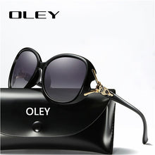 Load image into Gallery viewer, OLEY Retro Sunglasses women Polarized  brand designer big frame Fox eyewear diamond Oculos de sol femininos