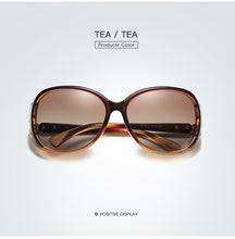Load image into Gallery viewer, OLEY Retro Sunglasses women Polarized  brand designer big frame Fox eyewear diamond Oculos de sol femininos
