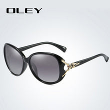 Load image into Gallery viewer, OLEY Retro Sunglasses women Polarized  brand designer big frame Fox eyewear diamond Oculos de sol femininos