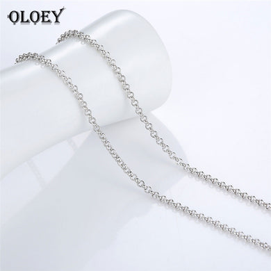 Classica base 45 cm catena genuina argento sterling 925 chiusura a moschettone collane adatte per ciondolo donna uomo gioielleria raffinata YMN043 